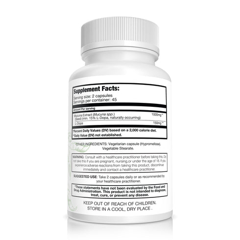 Mucuna Pruriens Extract (15% L-Dopa) Capsules