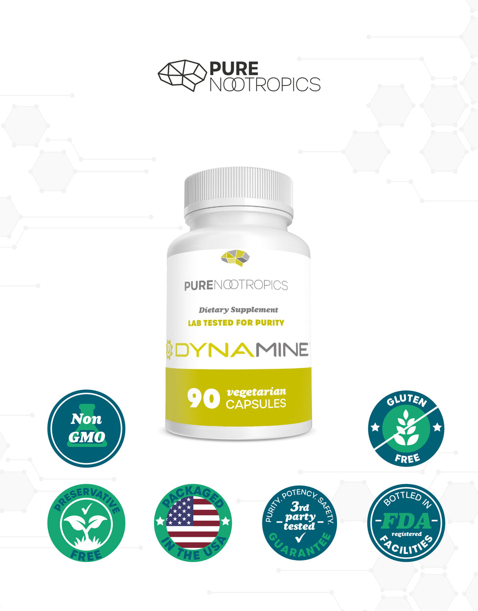 Buy Dynamine™ (Methylliberine) Capsules or Powder by Pure Nootropics