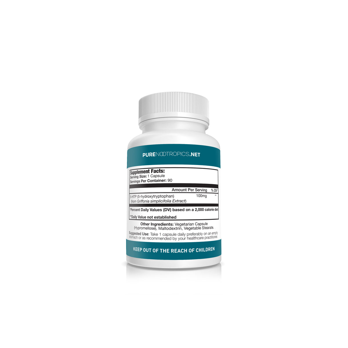 5-HTP (5-Hydroxytryptophan) Capsules - 90 x 100mg | Pure Nootropics